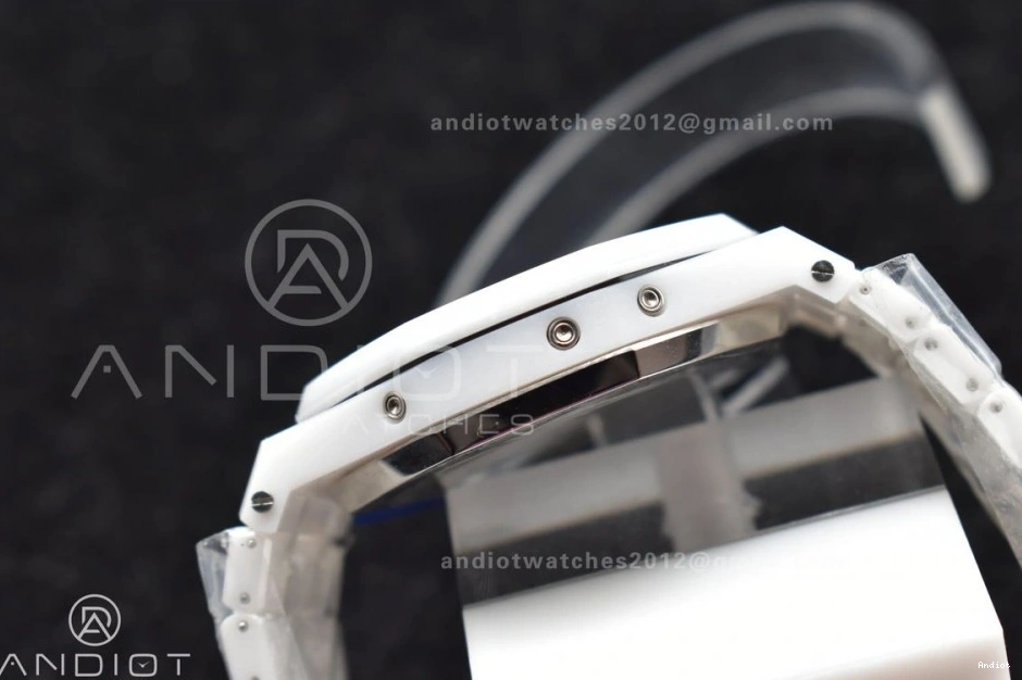 26579cb on Best Royal Perpetual APSF Ceramic Edition Oak Calendar White Bracelet A5134 Ceramic 0217